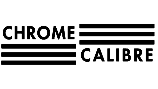 Logo with 'Chrome Calibre' text on a white background