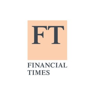 Financial Times logo with 'FT' in black on a beige square background
