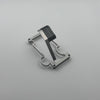 Metal watch stand on white background