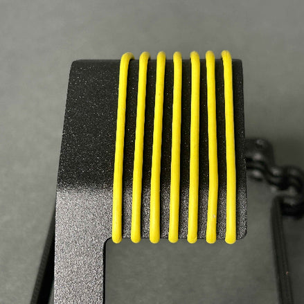 O-Ring n Yellow on a Black metal Watch Stand